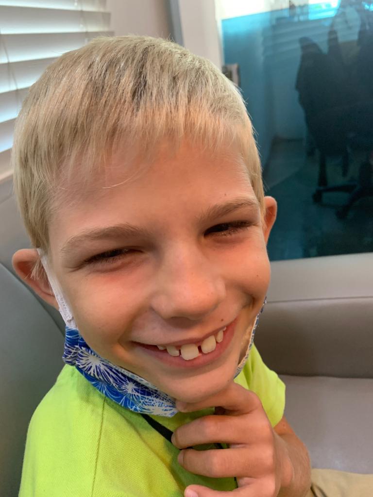 All fixed up after a trip to the dentist!